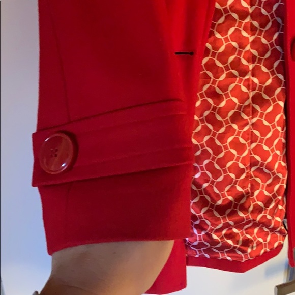 Red women’s pea coat - Picture 7 of 7